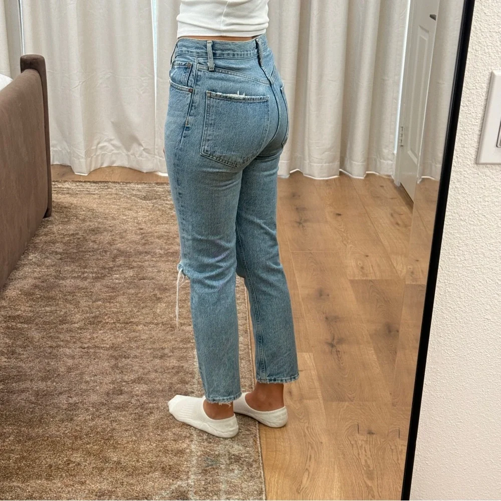 Agolde - Riley High Rise Straight Jeans - Picture 3 of 7